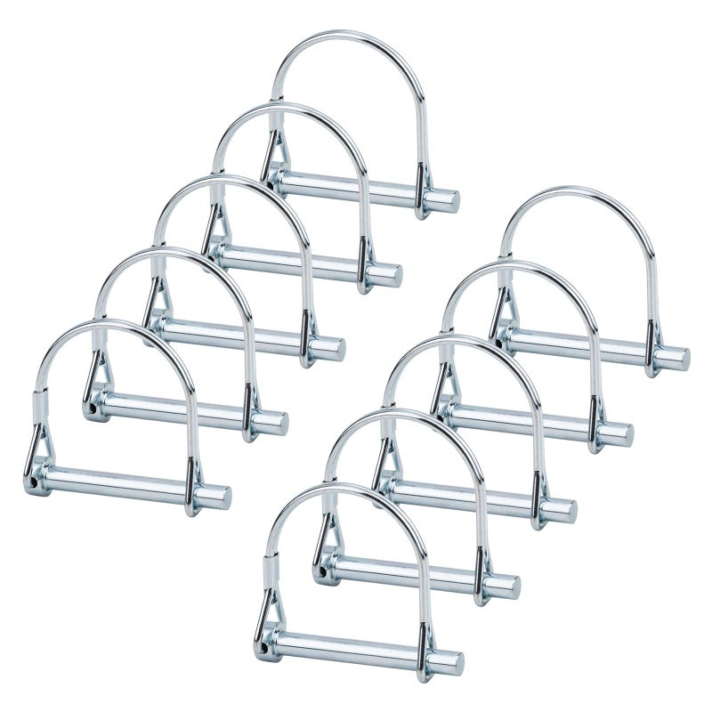 INCREWAY 10pcs Wire Lock Pin, 1/4" Heavy Duty Safety Coupler Shaft Locking Pin Hitch Pto Pin Round Loop Wire Lock Trailers Pin for Farm Lawn Garden - Image 1